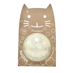 Ratatam - Ballon bulle chat argent 10 cm