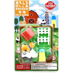 Gommes puzzle Iwako - Animaux de la ferme