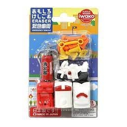 Gommes puzzle Iwako - Véhicules d'urgence