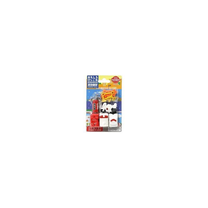 Gommes puzzle Iwako - Véhicules d'urgence