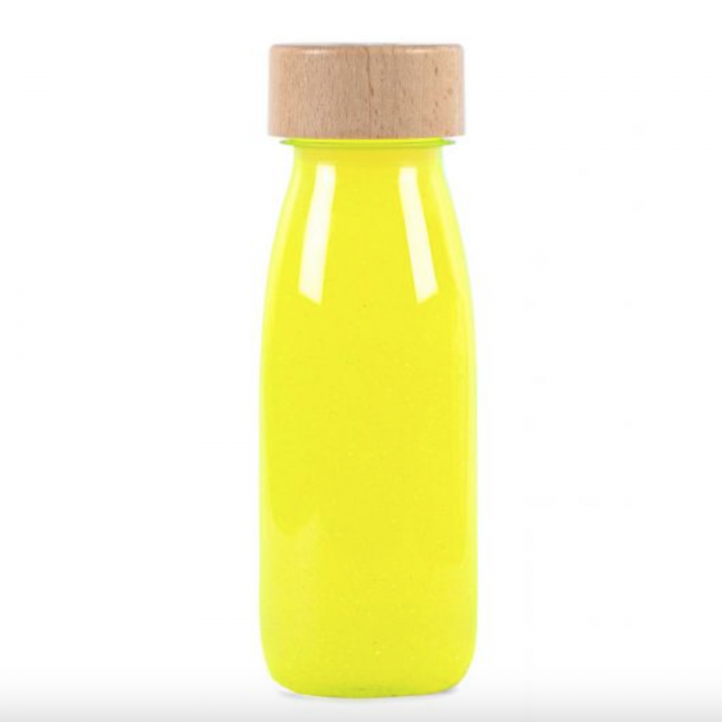 Bouteille sensorielle - Jaune fluo