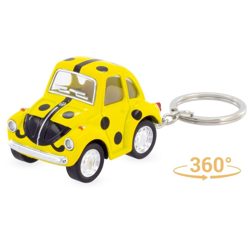 Porte-clé voiture Beetle pois à friction