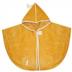 Cape de bain velours - Chat caramel