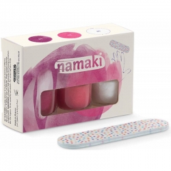 Coffret 3 vernis - Framboise, fuchsia, blanc nacré