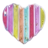 Matelas gonflable coeur arc-en-ciel