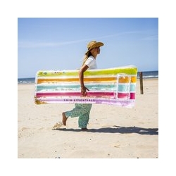 Matelas gonflable rectangulaire arc-en-ciel