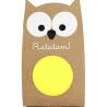 Ratatam - Balle magique phosphorescente hibou jaune 6 cm