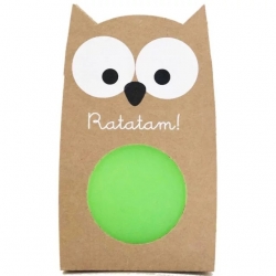 Ratatam - Balle magique phosphorescente hibou verte 6 cm