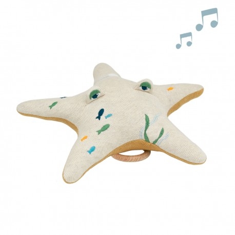 Coussin musical - Tortue bleue