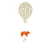 Mobile - Montgolfière ours gris perle
