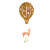 Mobile - Montgolfière daim dorée