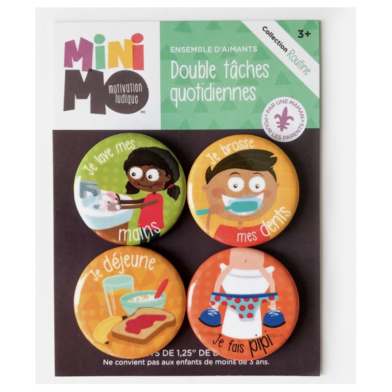 Minimo- Aimants Double tâches quotidiennes