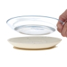 Set de vaisselle en verre et silicone - Nature