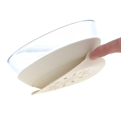 Set de vaisselle en verre et silicone - Nature
