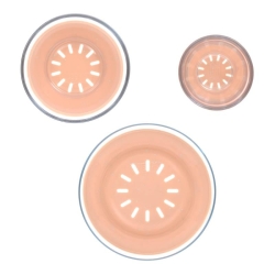 Set de vaisselle en verre et silicone - Abricot