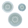 Set de vaisselle en verre et silicone - Bleu