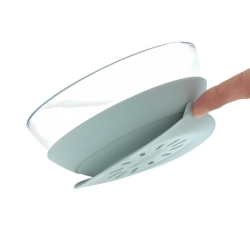 Set de vaisselle en verre et silicone - Bleu
