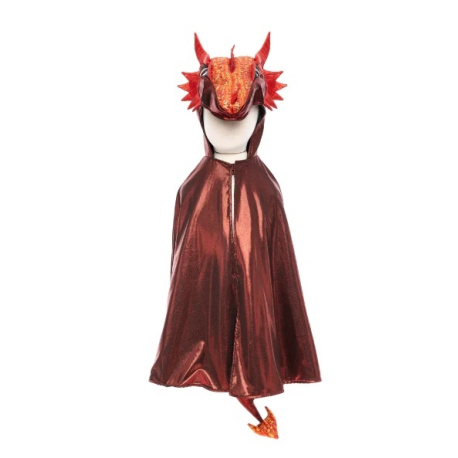 Déguisement - Cape de dragon rouge irisé 3/4 ans
