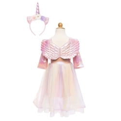 Déguisement - Robe de pégase avec coiffe 7/8 ans