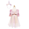 Déguisement - Robe de pégase avec coiffe 7/8 ans
