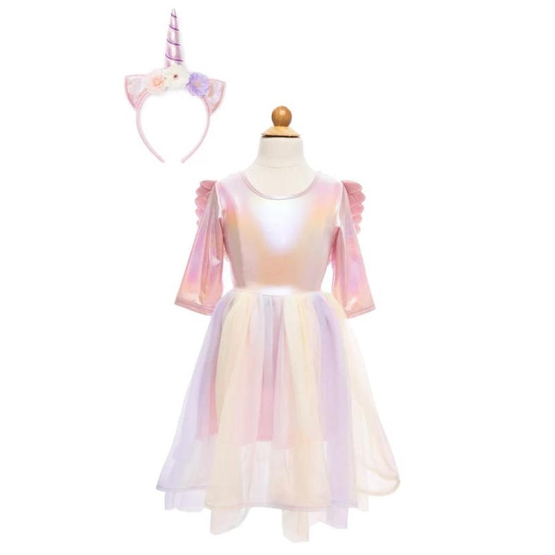 Déguisement - Robe de pégase avec coiffe 7/8 ans