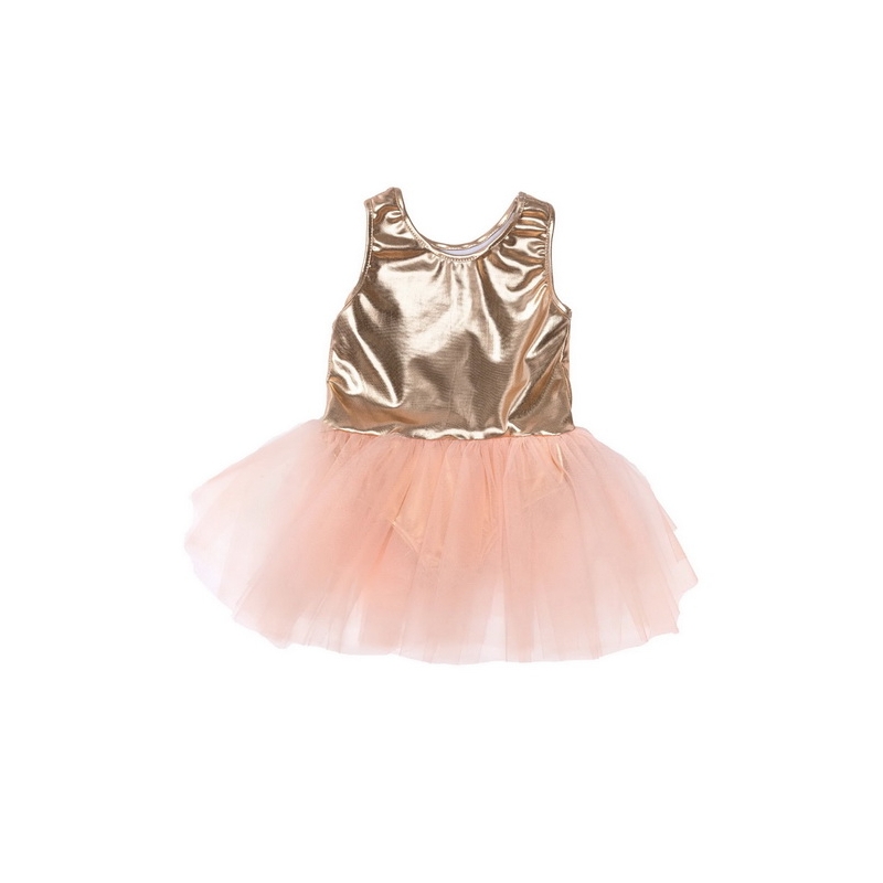 Déguisement - Tutu ballerine or et rose 3/4 ans