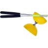 Set de diabolo jaune avec baguettes alu