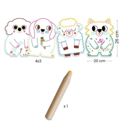 Coloriages à révéler - Animaux familiers