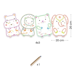 Coloriages à révéler - Animaux sauvages