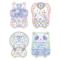 Coloriages à révéler - Animaux sauvages