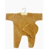 Babies 28 cm - Dors bien velours camel et bonnet