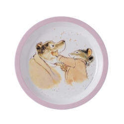 Ernest et Célestine - Assiette plate rose