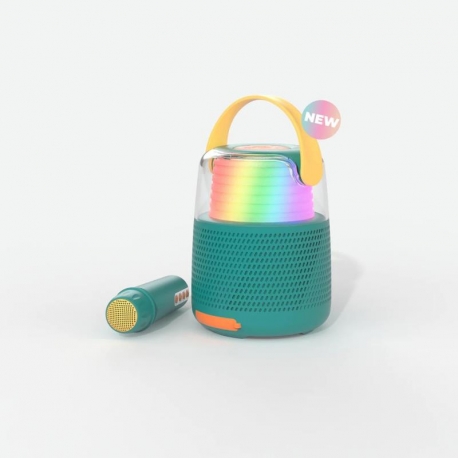 Enceinte lumineuse et karaoké - Bleu