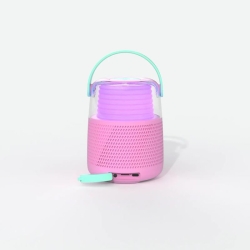 Enceinte lumineuse et karaoké - Rose