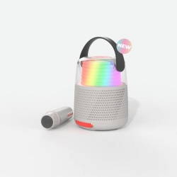 Enceinte lumineuse et karaoké - Gris