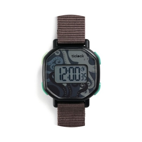 Ticlock - Montre digitale black octopus