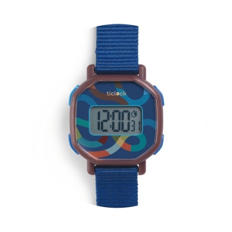 Ticlock - Montre digitale blue volute