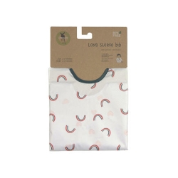 Pack de 2 bavoirs à longues manches - Happy Smile lavender