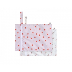Lot de 2 pochettes pour couches - Happy Smile lavender