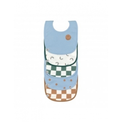 Pack de 5 bavoirs - Happy Smile blue