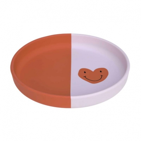 Assiette silicone - Happy Coeur lavender