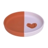 Assiette silicone - Happy Coeur lavender