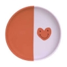 Assiette silicone - Happy Coeur lavender