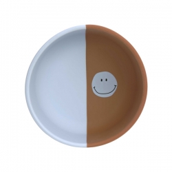 Bol en silicone - Happy Smile bleu