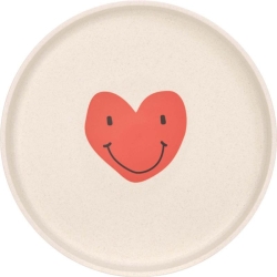 Assiette en cellulose - Happy Coeur lavander