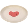 Assiette en cellulose - Happy Coeur lavander