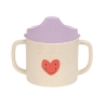 Tasse d'apprentissage en cellulose - Happy Coeur lavander