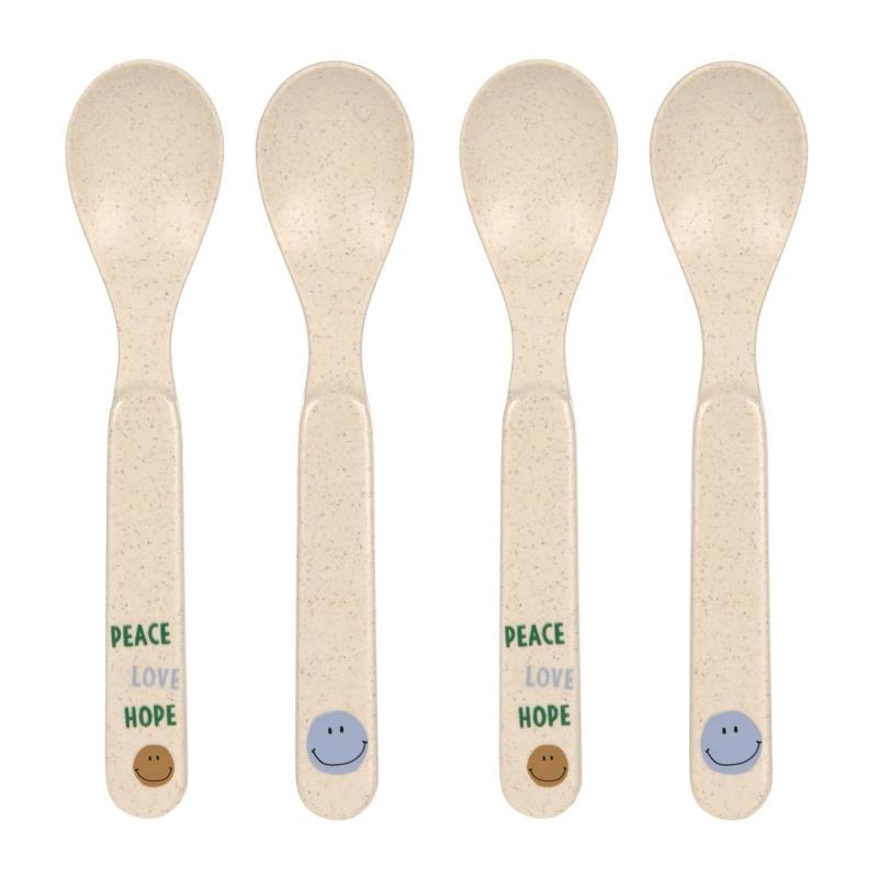 Pack de 4 cuillères - Happy Smile blue