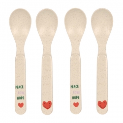 Pack de 4 cuillères - Happy Coeur lavander
