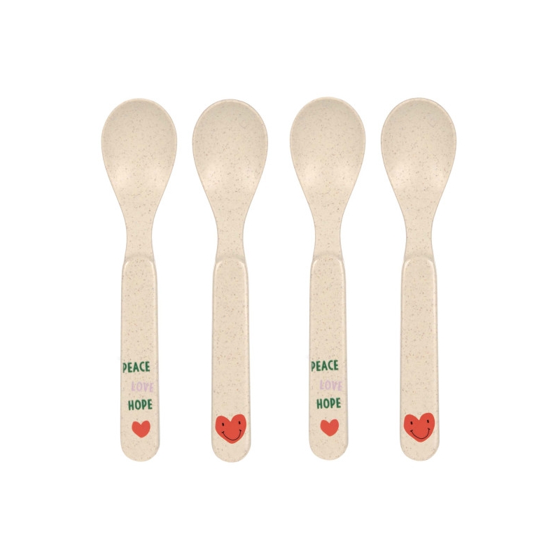 Pack de 4 cuillères - Happy Coeur lavander